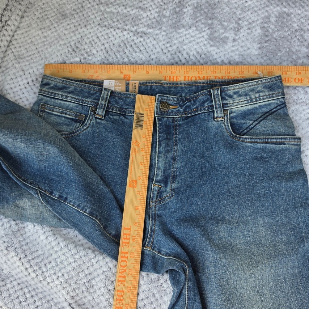 Prana Axiom Jeans Mens 34x30 Antique Stone Wash Organic Stretch Straight Leg NEW - Picture 10 of 11